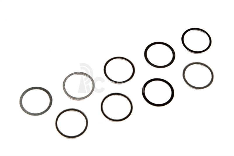 Shims/podložky (ocelové 1.4301/1.4310), 7x9x0,1mm (3), 7x9x0,25mm (3), 7x9x0,4mm (3)
