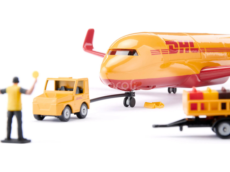 SIKU Super - DHL nákladní letadlo s příslušenstvím