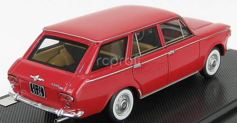 Silas Fiat 1300 Familiare 1961 - White Wheels 1:43 Rosso Scuro - Tmavě Červená