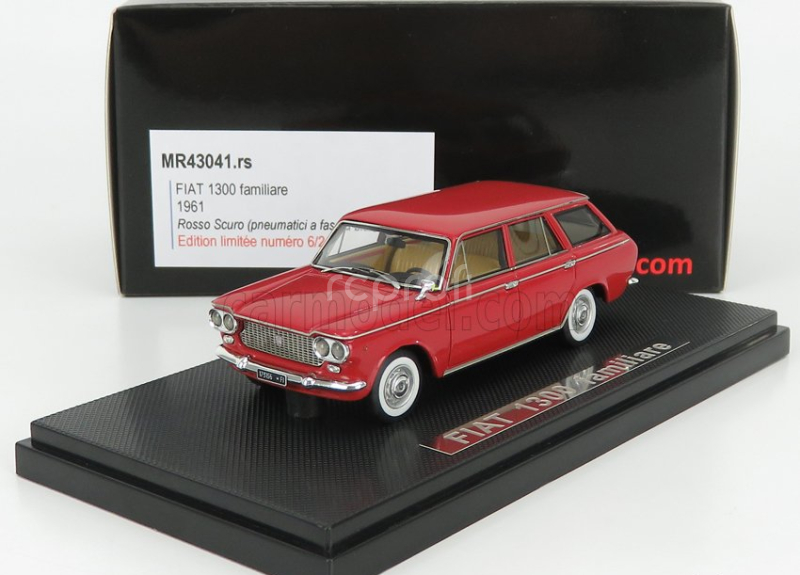 Silas Fiat 1300 Familiare 1961 - White Wheels 1:43 Rosso Scuro - Tmavě Červená