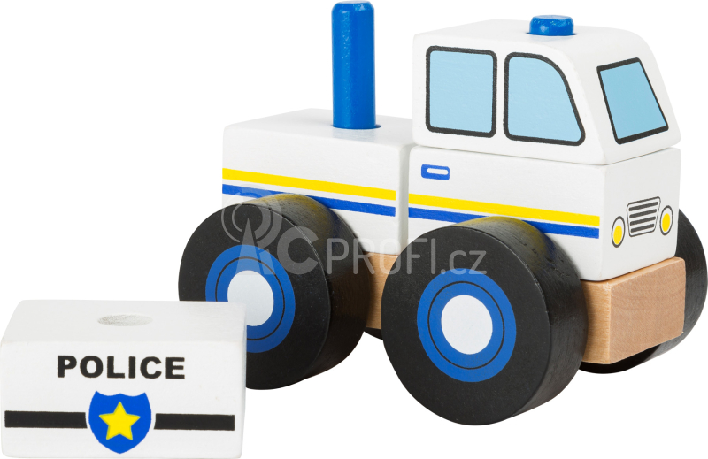 Small Foot Dřevěné skládací auto policie