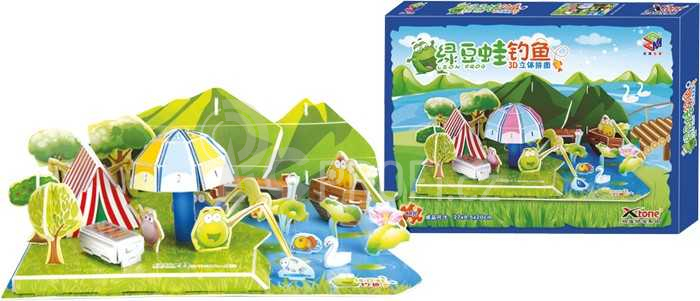 Small Foot Třívrstvé pěnové 3D puzzle žabí tůňka