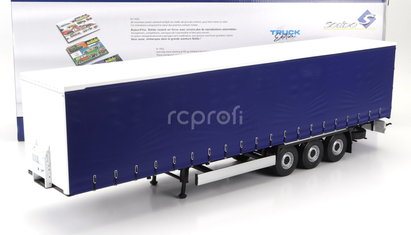 Solido Accessories Trailer For Truck - Rimorchio 1:24 Modrá Bílá