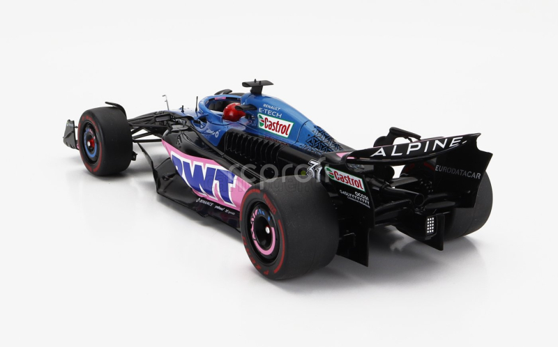 Solido Alpine F1  A523 Team Bwt Alpine N 31 3rd Monaco Gp 2023 Esteban Ocon 1:18 Modrá Růžová
