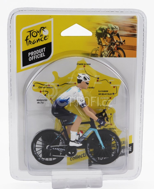 Solido Figures Ciclista - Cyclist - Team Movistar - Tour De France 2023 1:18 Bílá