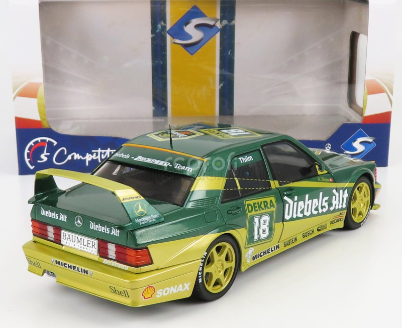 Solido Mercedes benz 190e 2.5 16v Evo2 Team Zakspeed N 18 Dtm Season 1992 K.thiim 1:18 2 Tóny Zelené