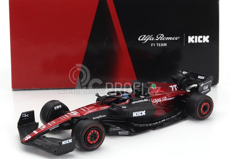 Spark-model Alfa romeo F1  C43 Team Stake N 77 Season 2023 Valtteri Bottas 1:64 Černá Červená