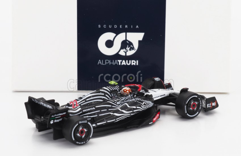 Spark-model Alpha tauri F1  At04 Team Alpha Tauri N 22 Las Vegas Usa Gp 2023 Yuki Tsunoda 1:64 Bílá Černá