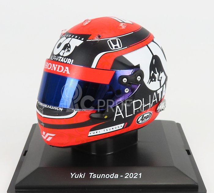 Spark-model Arai helmet F1  Casco Helmet At02 Honda Ra620h Team Alpha Tauri N 22 Season 2021 Yuki Tsunoda 1:5 Červená Modrá Bílá