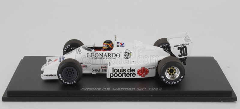 Spark-model Arrows F1  A6 N 30 Germany Gp 1983 Thierry Boutsen 1:43 Bílá