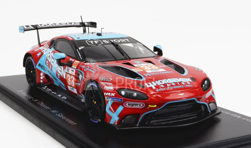 Spark-model Aston martin Vantage Amr 4.0l Turbo V8 Team Tf Sport N 33 Winner Lmgte Am Class 24h Le Mans 2022 B.keating - H.chaves - M.sorensen 1:43 Červená Světle Modrá
