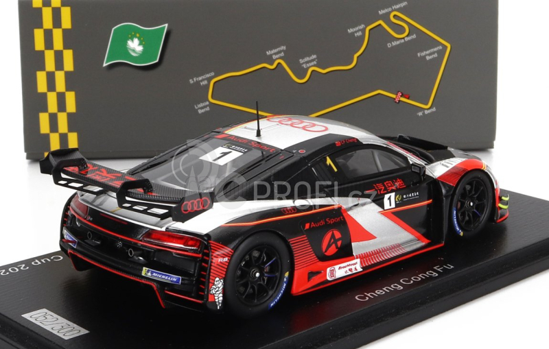 Spark-model Audi R8 Lms Gt3 Team Faw Audi Racing Team N 1 Gt Cup Macau 2022 Cheng Cong Fu 1:43 Bílá Oranžová Černá