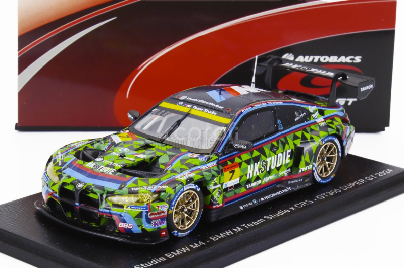 Spark-model BMW 4-series M4 Gt3 3.0l Twin Turbo Team Studie N 7 Gt300 Super Class Gt 2024 Seiji Ara - Niklas Krutten - Bruno Spengler 1:43 Zelená Černá