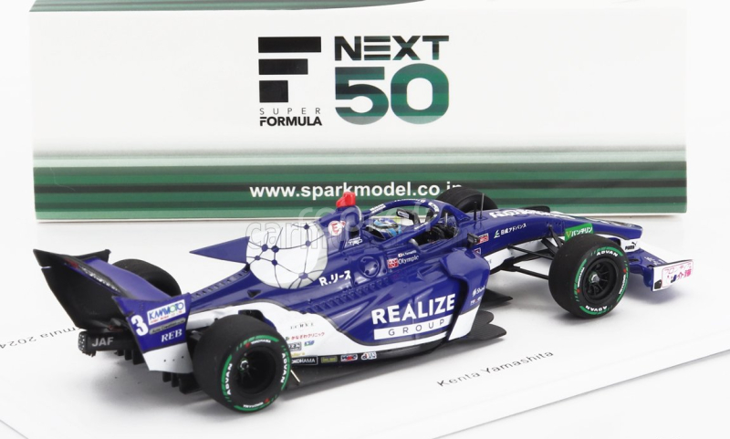 Spark-model Dallara Sf23 Trd 01f Team Realize Corporation Kondo Racing N 3 Super Formula Season 2024 Kenta Yamashita 1:43 Modrá Bílá