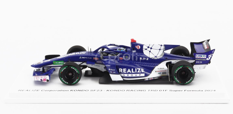 Spark-model Dallara Sf23 Trd 01f Team Realize Corporation Kondo Racing N 3 Super Formula Season 2024 Kenta Yamashita 1:43 Modrá Bílá