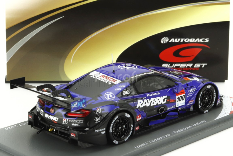 Spark-model Honda Nsx-gt Team Stanley Kunimitsu N 100 Gt500 Class Super Gt 2020 Naoki Yamamoto - Tadasuke Makino 1:43 Modrá Černá