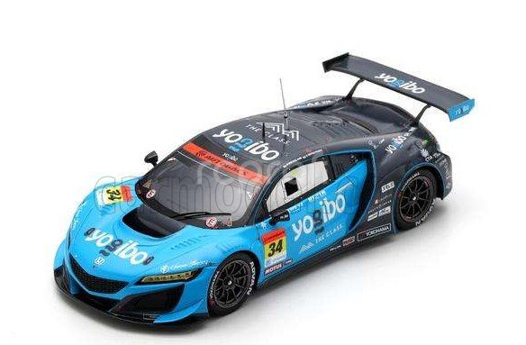 Spark-model Honda Nsx Gt3 Team Yogibo Drago Corse N 34 Gt300 Class Super Gt 2021 Ryo Michigami - Shogo Mitsuyama 1:43 Světle Modrá Černá