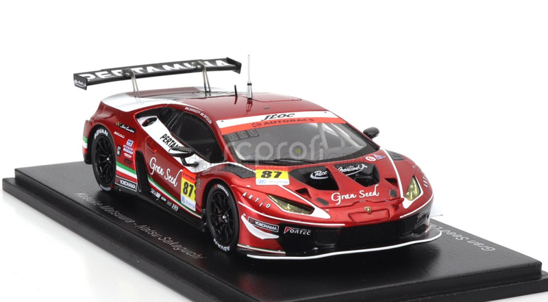 Spark-model Lamborghini Gran Seed Lamborghini Gt3 N 87 Team Jloc Gt300 Super Gt 2021 Kosuke Matsuura - Natsu Sakaguchi 1:43 Červená Bílá