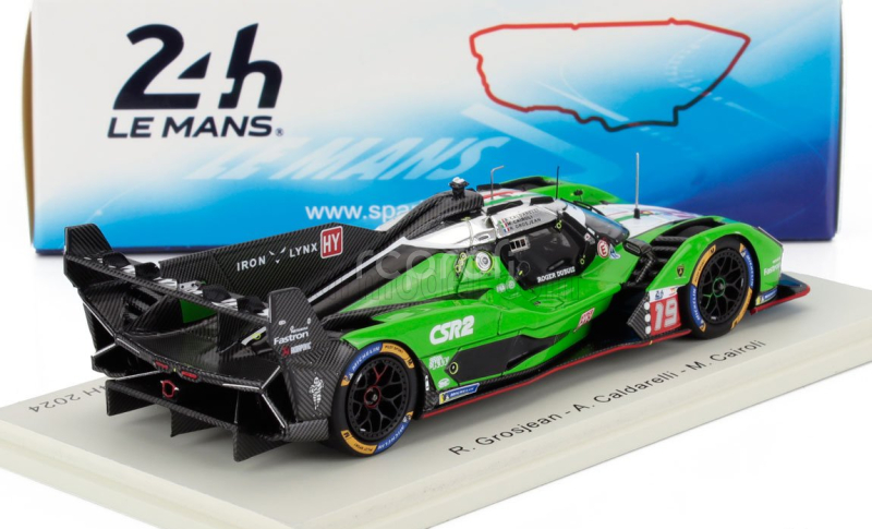 Spark-model Lamborghini Sc63 3.8l V8 Turbo Team Lamborghini Iron Lynx N 19 24h Le Mans 2024 Romain Grosjean - Matteo Cairoli - Andrea Caldarelli 1:43 Zelená Bílá Černá