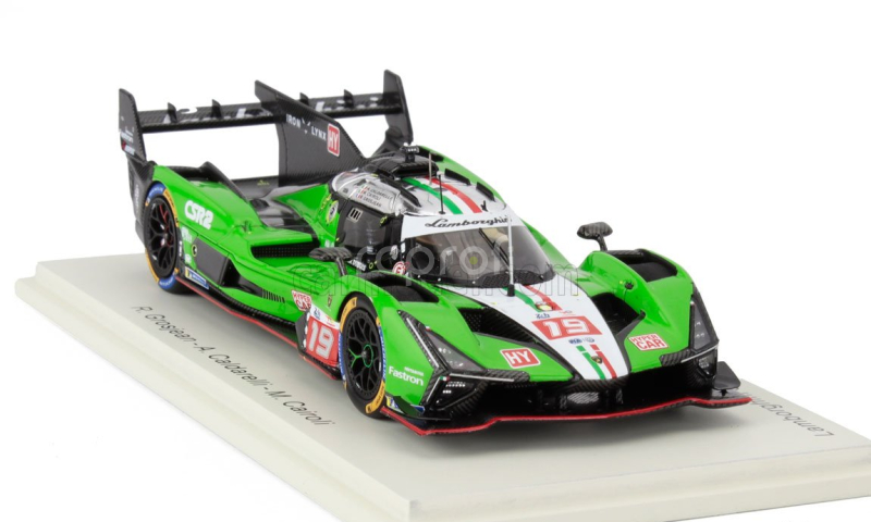 Spark-model Lamborghini Sc63 3.8l V8 Turbo Team Lamborghini Iron Lynx N 19 24h Le Mans 2024 Romain Grosjean - Matteo Cairoli - Andrea Caldarelli 1:43 Zelená Bílá Černá
