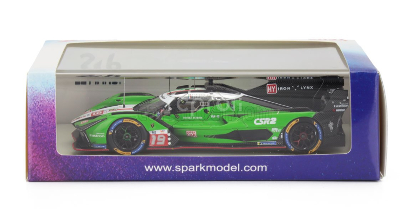 Spark-model Lamborghini Sc63 3.8l V8 Turbo Team Lamborghini Iron Lynx N 19 24h Le Mans 2024 Romain Grosjean - Matteo Cairoli - Andrea Caldarelli 1:43 Zelená Bílá Černá