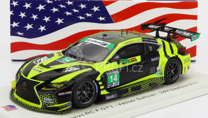 Spark-model Lexus Rc F Gt3 Team Aim Vasser Sullivan N 14 24h Daytona 2021 A.telitz - O.gavin - K.kirkwood - J.hawksworth 1:43 Černá Žlutá