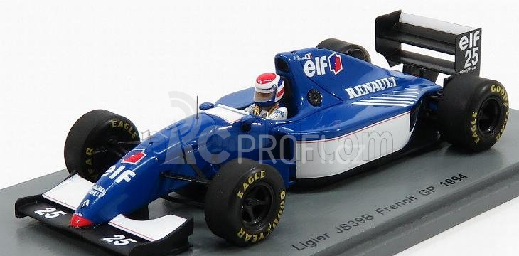 Spark-model Ligier F1 Js39b N 25 French Gp 1994 Eric Bernard 1:43 Modrá Bílá