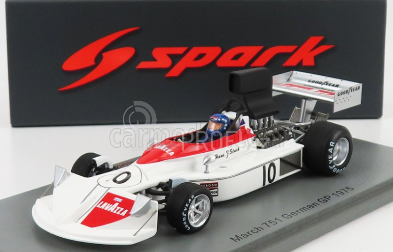 Spark-model March F1  751 N 10 German Gp 1975 H.stuck 1:43 Bílá Červená