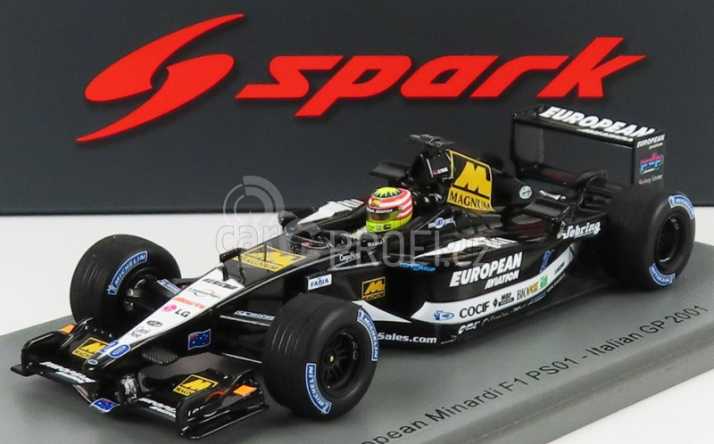 Spark-model Minardi F1  Ps01 Team European N 20 Season 2001 Alexander Yoong 1:43 Černá Bílá