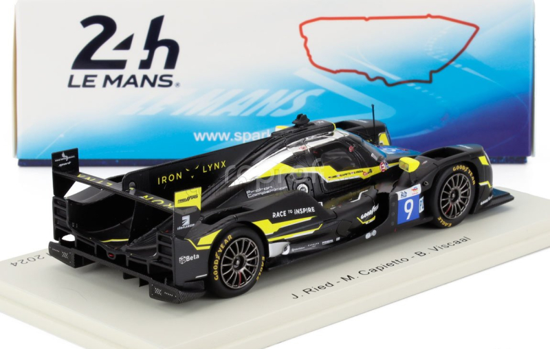 Spark-model Oreca 07 Gibson Gk428 4.2l V8 Team Proton Competition N 9 24h Le Mans 2024 Maceo Capietto - Jonas Ried - Bent Viscaal 1:43 Černá Žlutá