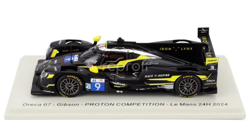 Spark-model Oreca 07 Gibson Gk428 4.2l V8 Team Proton Competition N 9 24h Le Mans 2024 Maceo Capietto - Jonas Ried - Bent Viscaal 1:43 Černá Žlutá