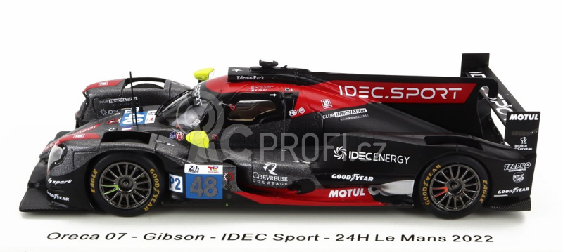 Spark-model Oreca Gibson 07 Gk428 4.2l V8 Team Idec Sport N 48 24h Le Mans 2022 P.lafargue - P.l.chatin - P.pilet 1:43 Černá Červená