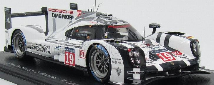 Spark-model Porsche 919 Hybrid 2.0l Turbo V4 Team Porsche N 19 Winner 24h Le Mans 2015 Earl Bamber - Nick Tandy - Nico Hulkenberg 1:43 Bílá
