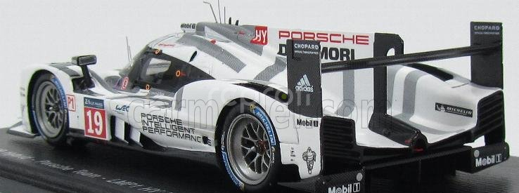 Spark-model Porsche 919 Hybrid 2.0l Turbo V4 Team Porsche N 19 Winner 24h Le Mans 2015 Earl Bamber - Nick Tandy - Nico Hulkenberg 1:43 Bílá