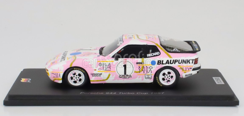 Spark-model Porsche 944 Turbo N 1 Cup 1987 1:43 Růžová Bílá