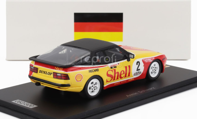 Spark-model Porsche 944 Turbo N 16 Shell Turbo Cup Germany 1988 Armin Schwarz 1:43 Žlutá Červená Černá
