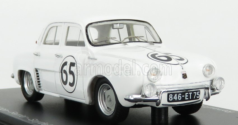 Spark-model Renault Dauphine Team Renault Company N 65 12h Sebring 1957 G.thirion - N.ferrier - G.spydel 1:43 Bílá