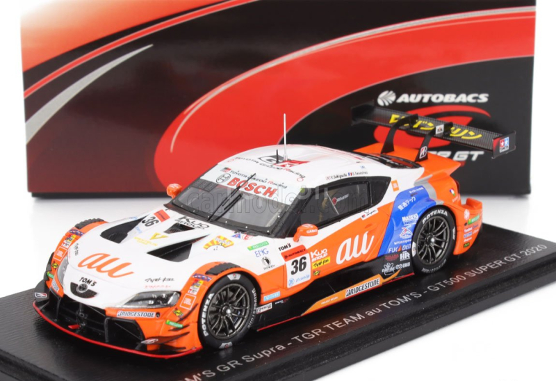 Spark-model Toyota Supra Gr Team Tgr N 36 Gt500 Class Gt500 Super Gt 2020 Yuhi Sekiguchi - Sacha Fenestraz 1:43 Oranžová Bílá