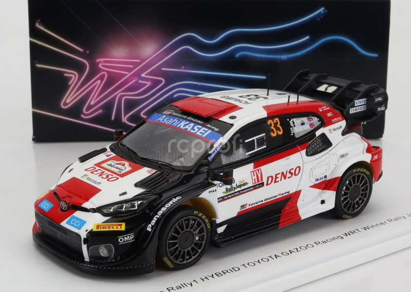 Spark-model Toyota Yaris Gr Hybrid Rally1 Team Toyota Gazoo Racing Wrt N 33 Winner Rally Japan 2023 Elfyn Evans - Scott Martin 1:43 Bílá Červená Černá
