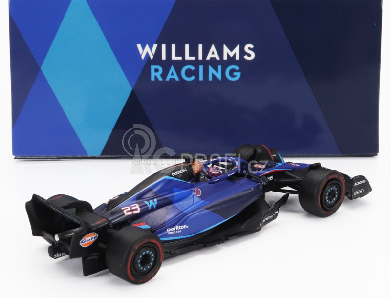 Spark-model Williams F1  Fw45 Team Williams Racing N 23 10th Bahrain Gp 2023 Alexander Albon 1:64 Blue