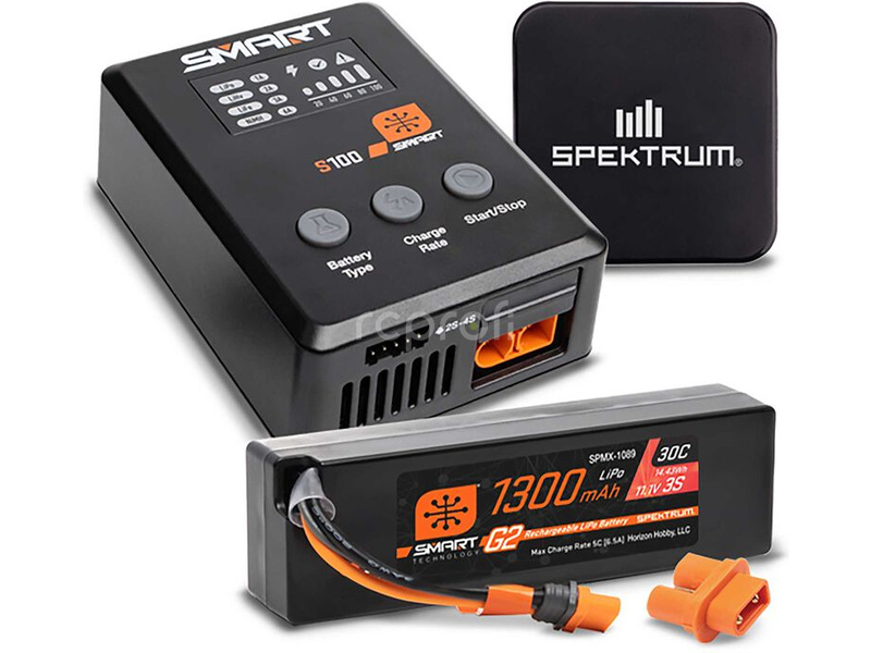 Spektrum Smart Powerstage G2 Car 3S 1300mAh IC2, nabíječ S100, zdroj 65W