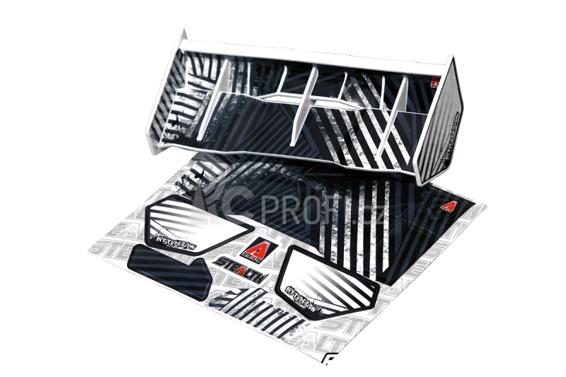 Stealth křídlo bílé pro 1/8 buggy/truggy
