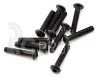 SWORKz ocelový Inbusový šroub s čočkovitou hlavou, M3x15mm, 10 ks.