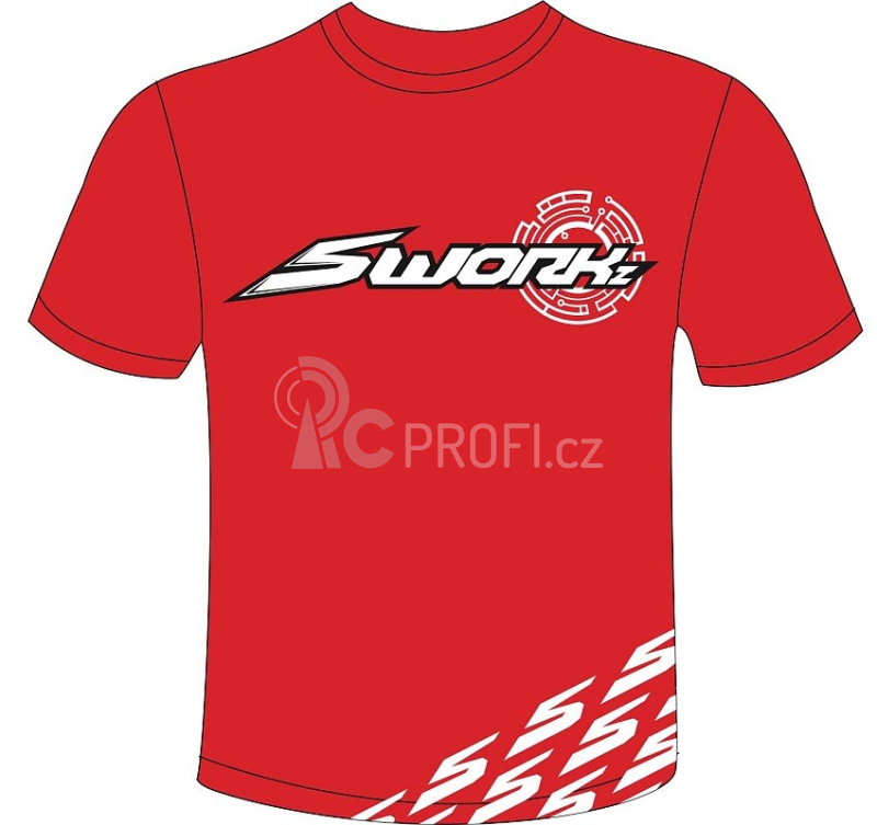 SWORKz Original červené T-Shirt velikost XL