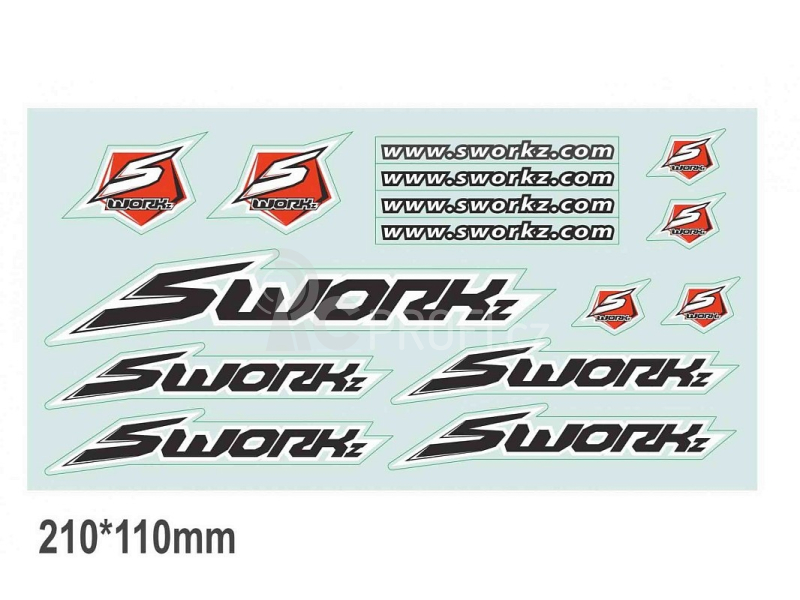 SWORKz originál logo nálepky, 2 ks,