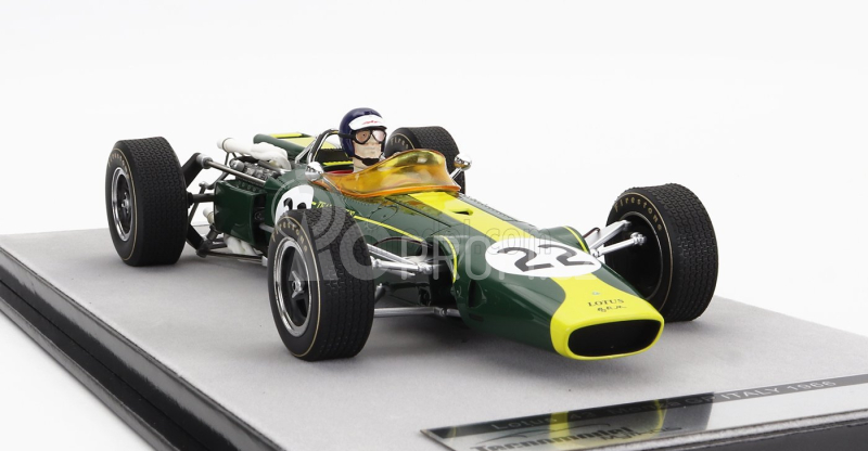 Tecnomodel Lotus F1  43 Team Lotus N 22 Monza Italy Gp (with Pilot Figure) 1966 Jim Clark 1:18 Britská Závodní Zelená Žlutá