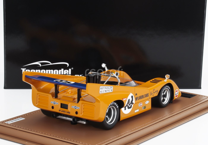 Tecnomodel Mclaren M8d Can-am N 48 Winner Mont Tremblant 1970 Dan Gurney - Con Vetrina - With Showcase 1:18 Orange