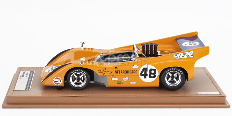 Tecnomodel Mclaren M8d Can-am N 48 Winner Mont Tremblant 1970 Dan Gurney - Con Vetrina - With Showcase 1:18 Orange