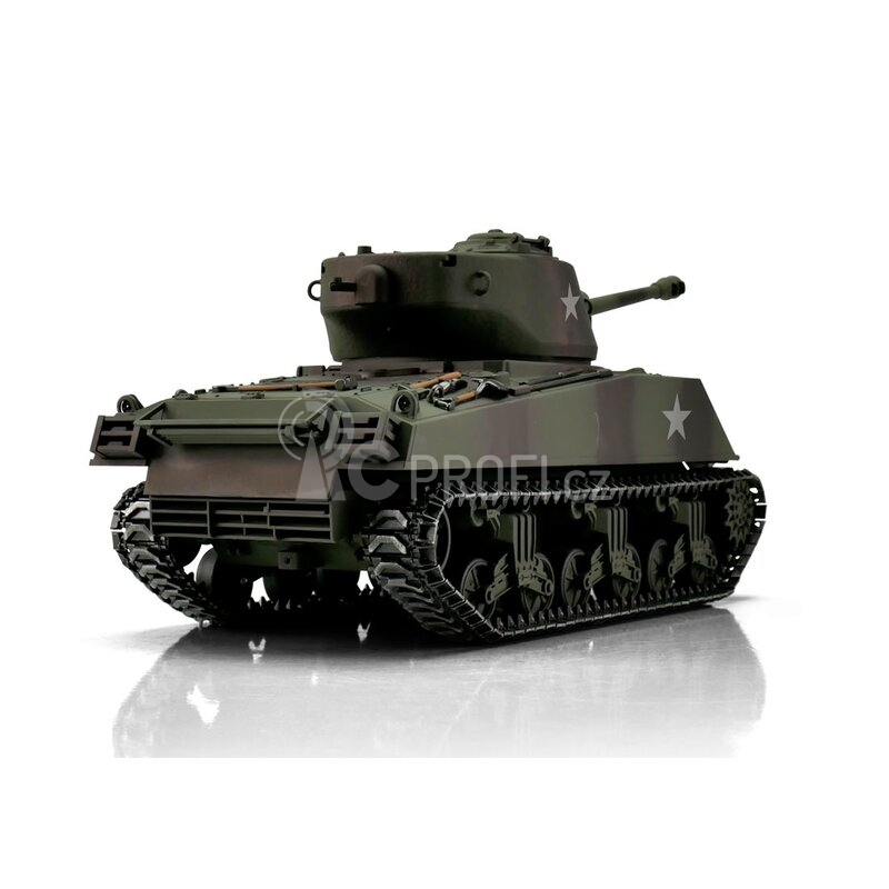 TORRO tank PRO 1/16 RC M4A3 Sherman 76mm maskovací kamufláž - infra IR - Servo