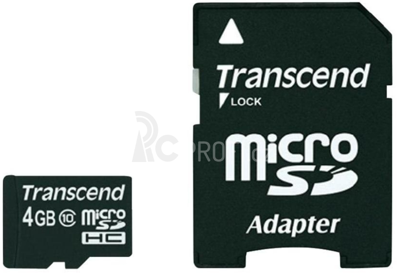 Transcend Micro SDHC 4GB Class 10 + adaptér
